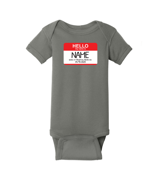 Custom Onesie - Hello my name is...